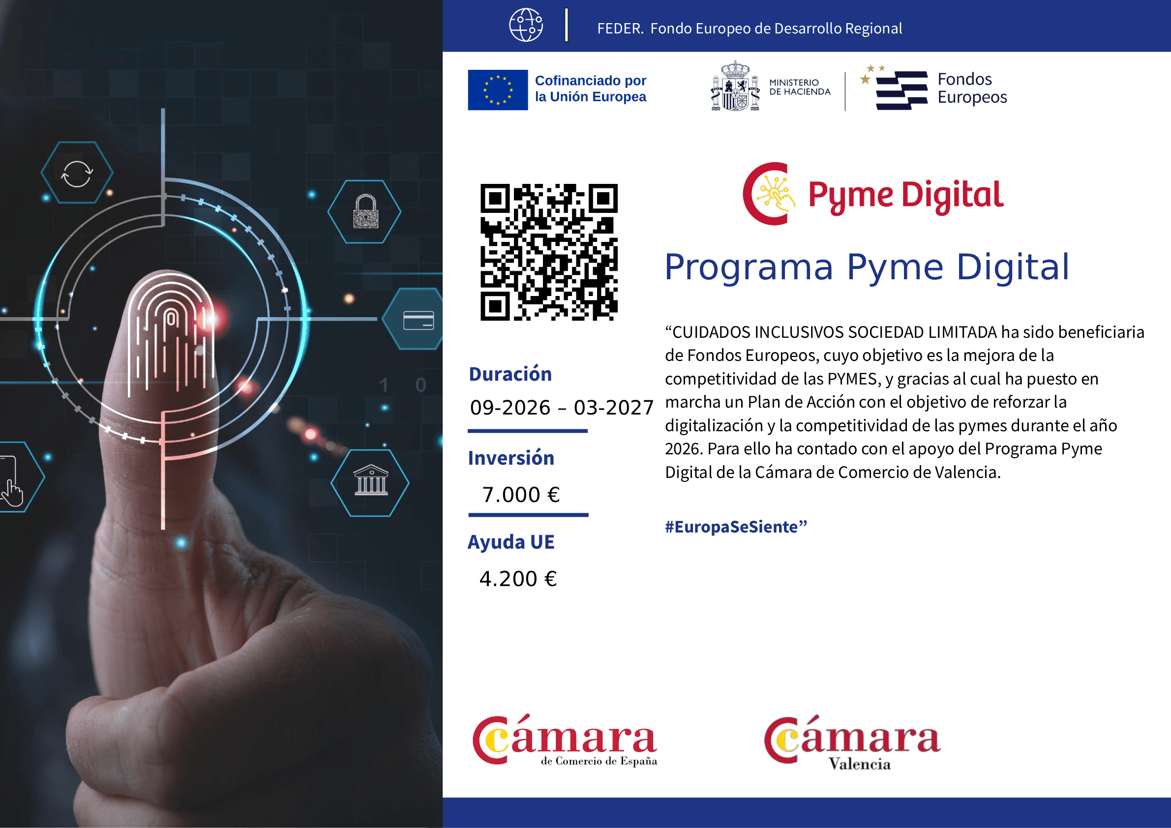 Cartel A3 Pyme Digital CUIDADOS INCLUSIVOS SOCIEDAD LIMITADA